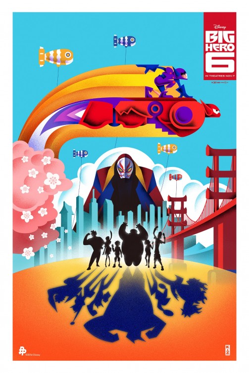 1000 piece jigsaw puzzle for the movie poster: Big Hero 6 (2014) ver8