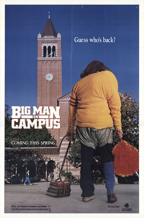 1000 piece jigsaw puzzle for the movie poster: Big Man on Campus (1989)