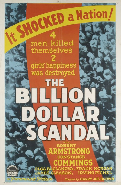 the movie poster: The Billion Dollar Scandal (1933)