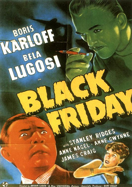 the movie poster: Black Friday (1940)