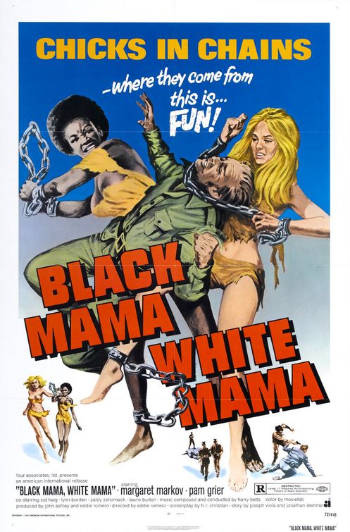 the movie poster: Black Mama, White Mama (1972)