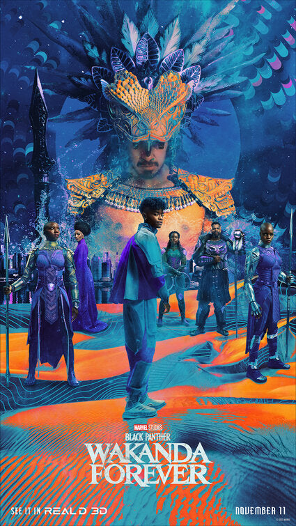 1000 piece jigsaw puzzle for the movie poster: Black Panther: Wakanda Forever (2022) ver7