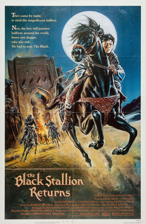 the movie poster: The Black Stallion Returns (1983)