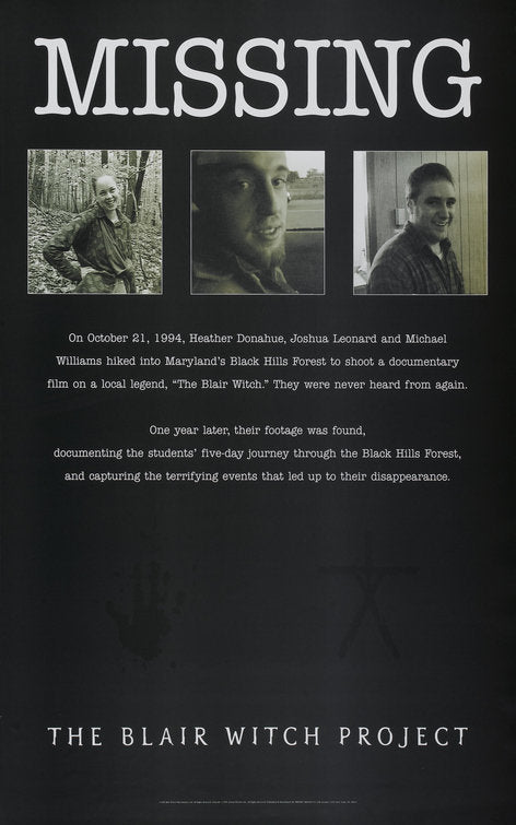 the movie poster: The Blair Witch Project (1999) ver2