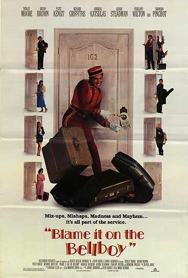 the movie poster: Blame it on the Bellboy (1992)