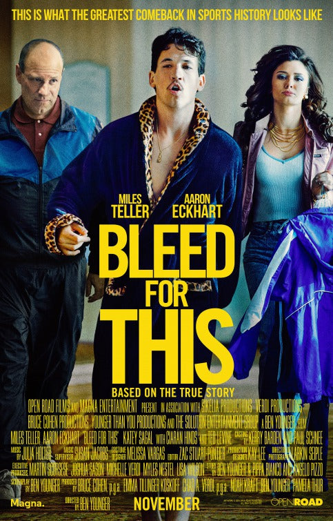 1000 piece jigsaw puzzle for the movie poster: Bleed for This (2016)