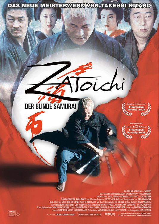 the movie poster: The Blind Swordsman: Zatoichi (2004) ver2