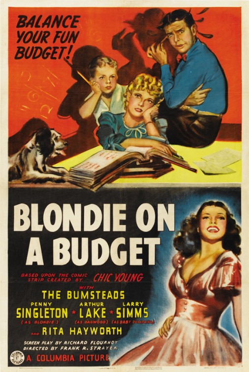 1000 piece jigsaw puzzle for the movie poster: Blondie on a Budget (1940)