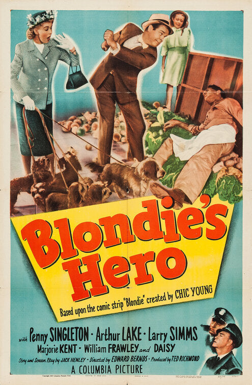 1000 piece jigsaw puzzle for the movie poster: Blondie's Hero (1950)