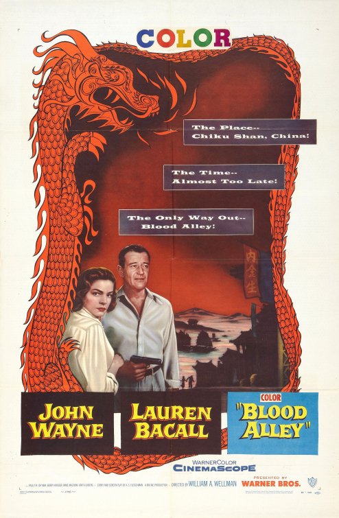 1000 piece jigsaw puzzle for the movie poster: Blood Alley (1955)