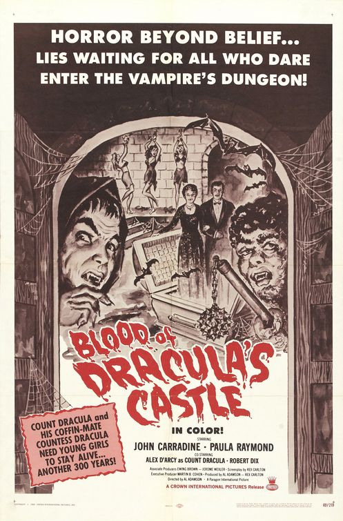 the movie poster: Blood of Dracula's Castle (1969)