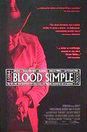 the movie poster: Blood Simple (1985) ver2