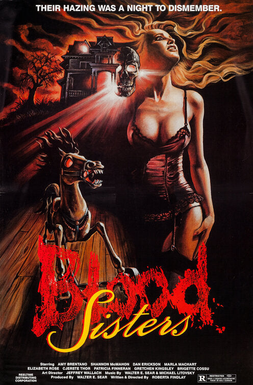 1000 piece jigsaw puzzle for the movie poster: Blood Sisters (1987)