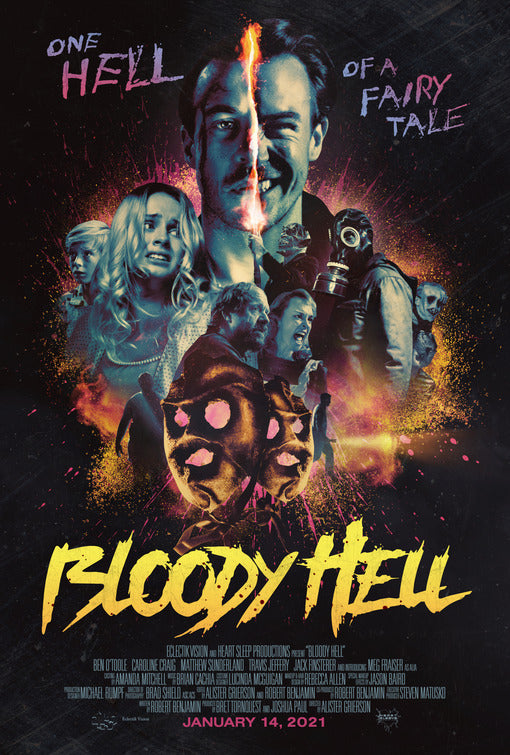1000 piece jigsaw puzzle for the movie poster: Bloody Hell (2020) ver2