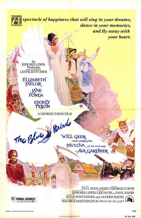 the movie poster: The Blue Bird (1976)