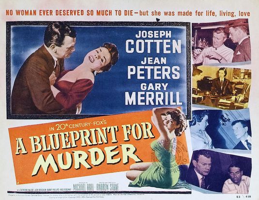 the movie poster: A Blueprint for Murder (1953) ver2