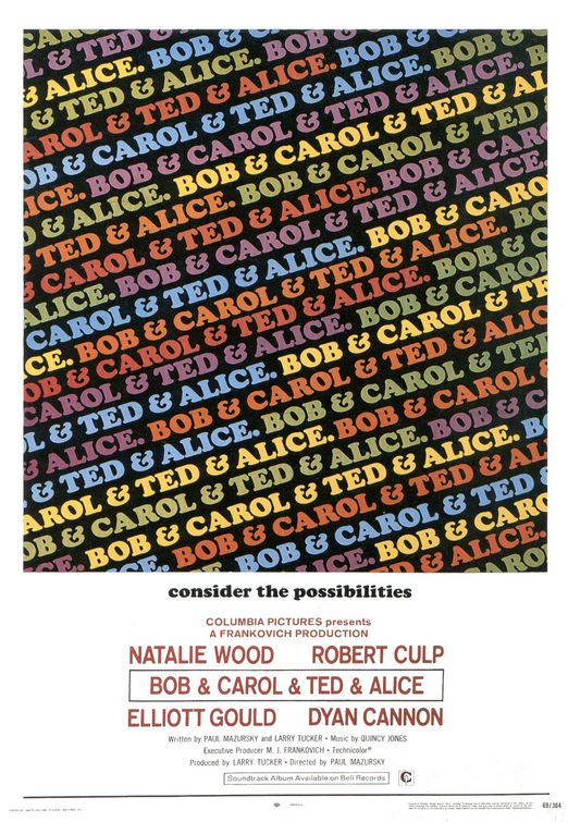the movie poster: Bob & Carol & Ted & Alice (1969)