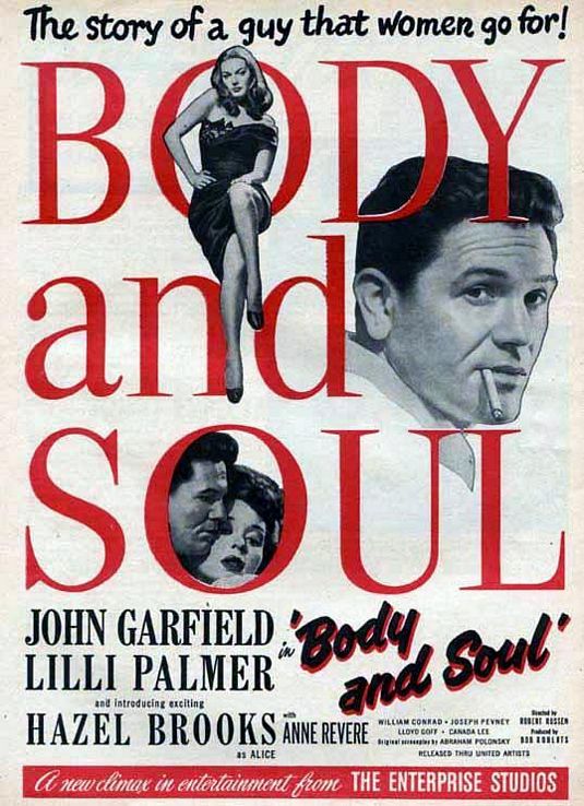 the movie poster: Body and Soul (1947) ver2