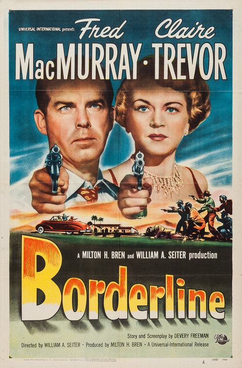1000 piece jigsaw puzzle for the movie poster: Borderline (1950)