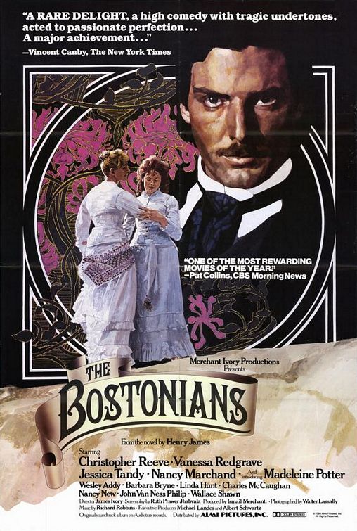 the movie poster: The Bostonians (1984)