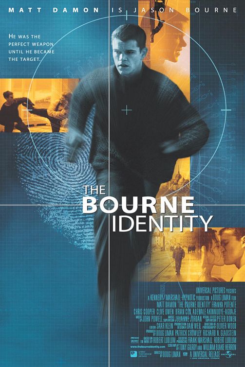 the movie poster: The Bourne Identity (2002)