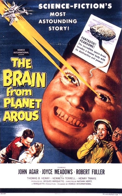 the movie poster: The Brain from Planet Arous (1957)