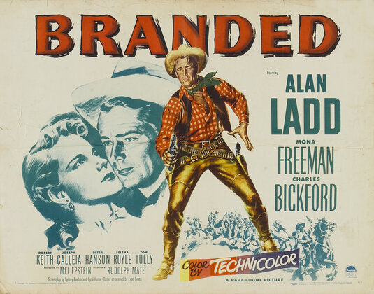1000 piece jigsaw puzzle for the movie poster: Branded (1950) ver2