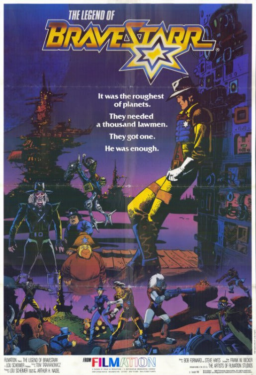 1000 piece jigsaw puzzle for the movie poster: BraveStarr: The Legend (1988)