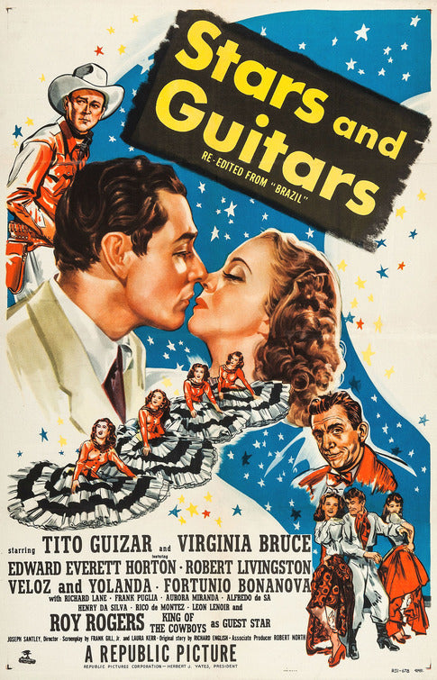1000 piece jigsaw puzzle for the movie poster: Stars and Guitars (1944)
