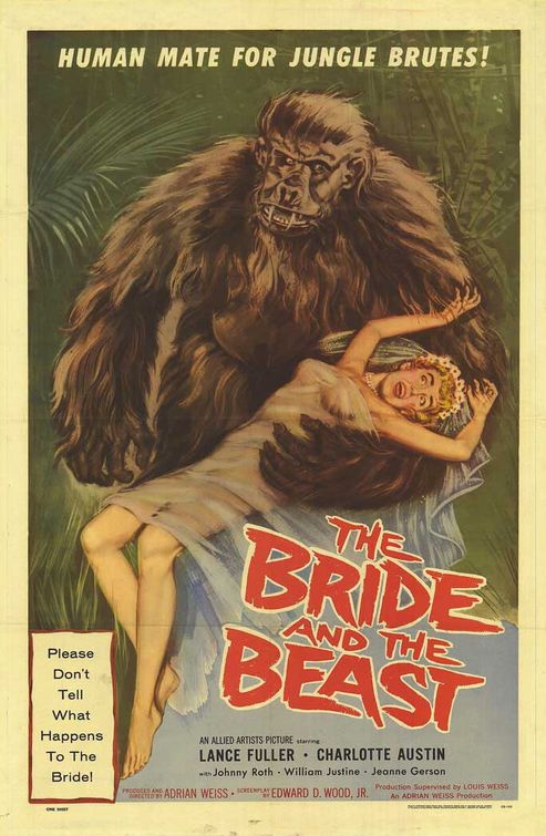 the movie poster: The Bride and the Beast (1958)