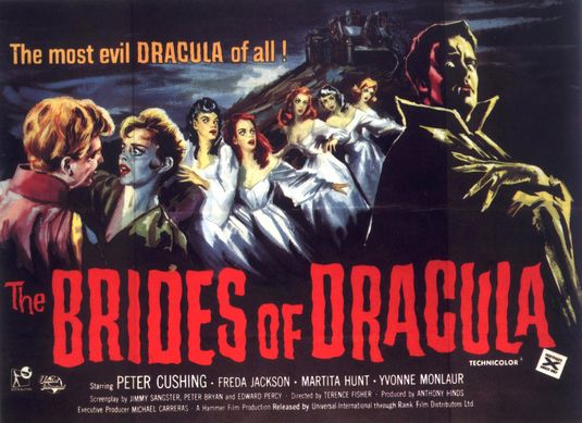 the movie poster: The Brides of Dracula (1960)