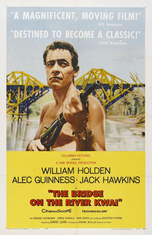1000 piece jigsaw puzzle for the movie poster: The Bridge on the River Kwai (1957)