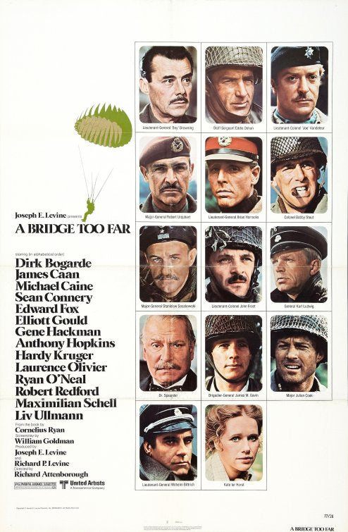 1000 piece jigsaw puzzle for the movie poster: A Bridge Too Far (1977) ver2