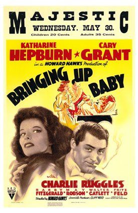 the movie poster: Bringing Up Baby (1938)