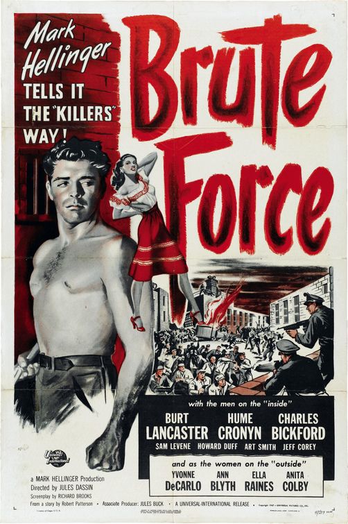 the movie poster: Brute Force (1947)