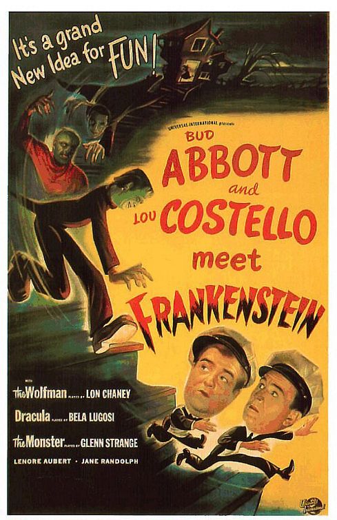 the movie poster: Bud Abbott Lou Costello Meet Frankenstein (1948)