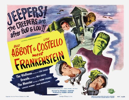 the movie poster: Bud Abbott Lou Costello Meet Frankenstein (1948) ver4