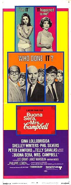 the movie poster: Buona Sera, Mrs. Campbell (1968) ver2