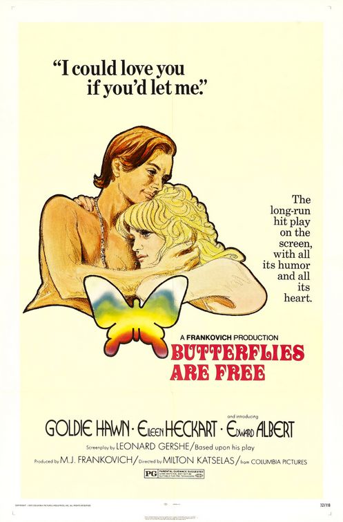 the movie poster: Butterflies Are Free (1972)