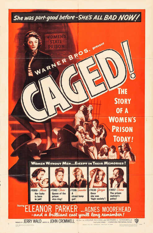 1000 piece jigsaw puzzle for the movie poster: Caged (1950)