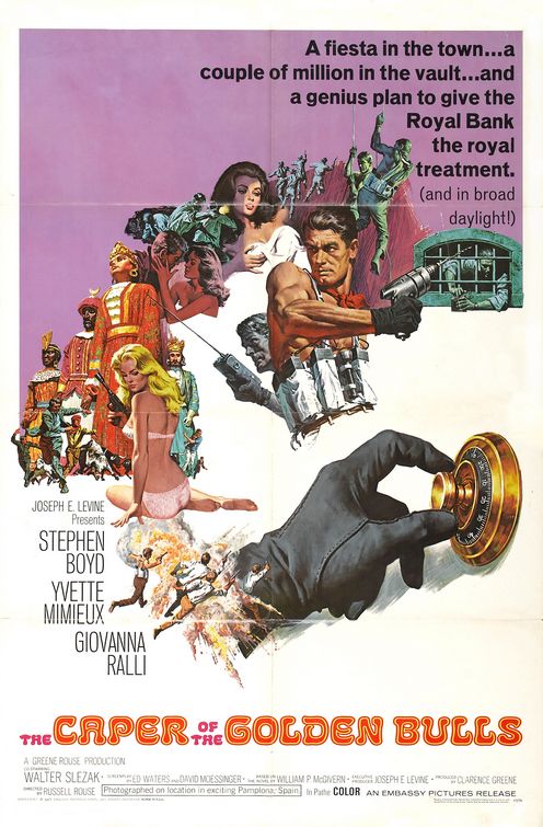 1000 piece jigsaw puzzle for the movie poster: The Caper of the Golden Bulls (1967)