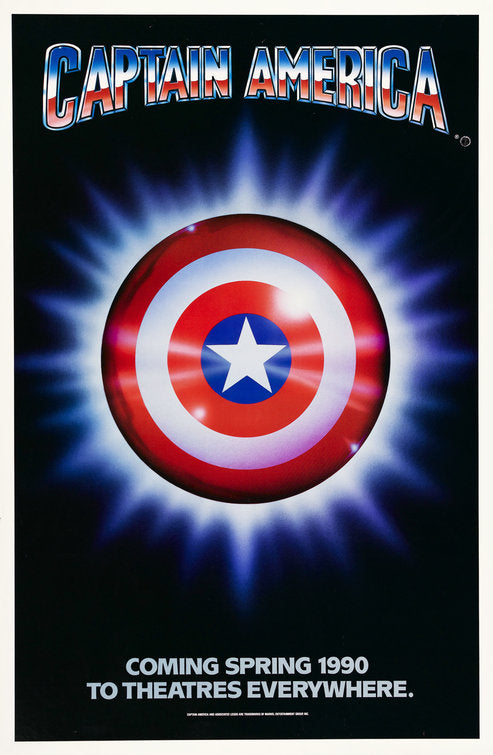 1000 piece jigsaw puzzle for the movie poster: Captain America (1990)