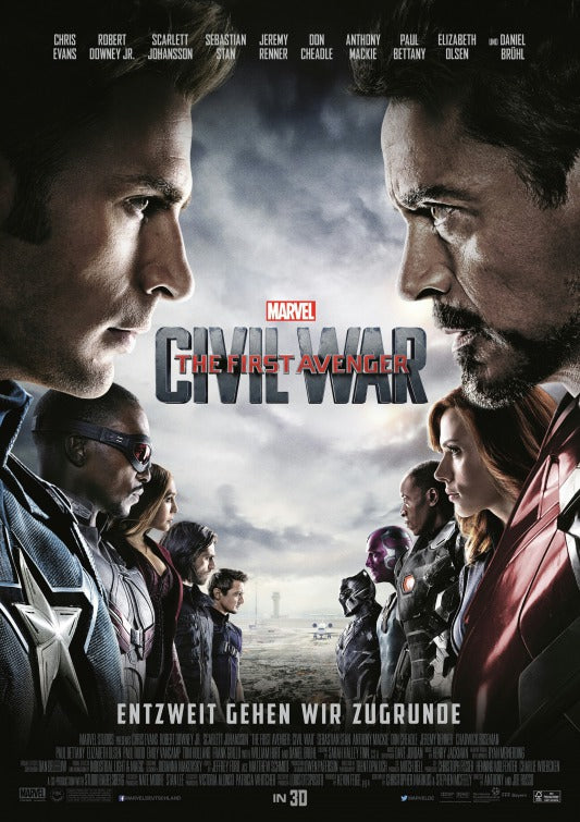 1000 piece jigsaw puzzle for the movie poster: Captain America: Civil War (2016) ver16
