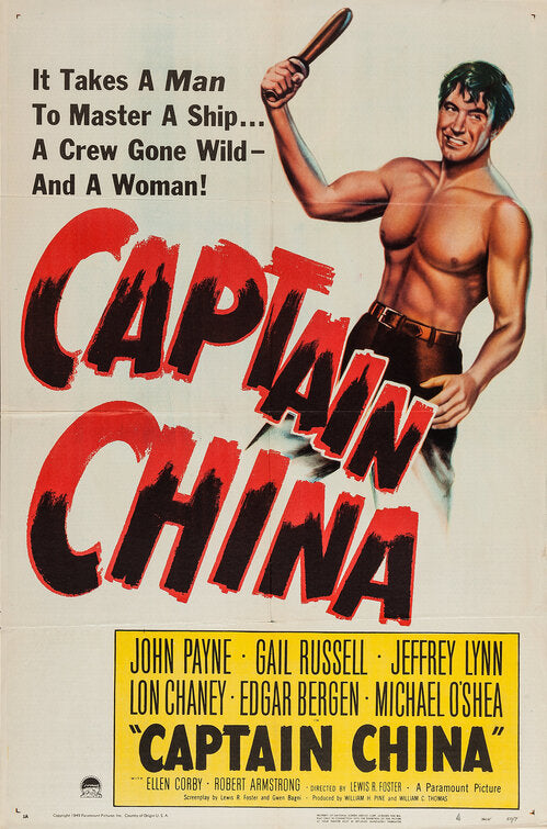 1000 piece jigsaw puzzle for the movie poster: Captain China (1950)