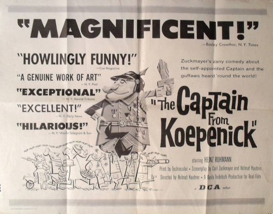 1000 piece jigsaw puzzle for the movie poster: The Captain from Koepenick (1956)