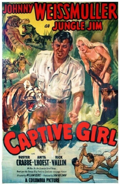 1000 piece jigsaw puzzle for the movie poster: Captive Girl (1950)