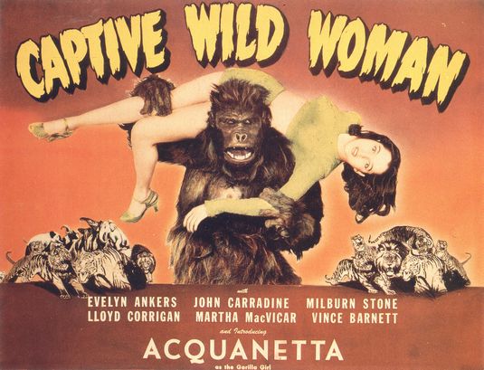 the movie poster: Captive Wild Woman (1943) ver2