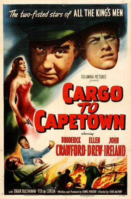 1000 piece jigsaw puzzle for the movie poster: Cargo to Capetown (1950)
