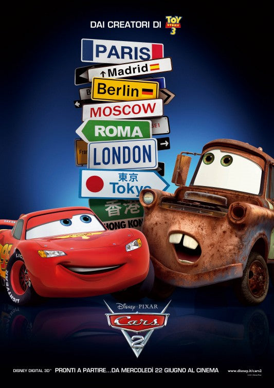 1000 piece jigsaw puzzle for the movie poster: Cars 2 (2011) ver2