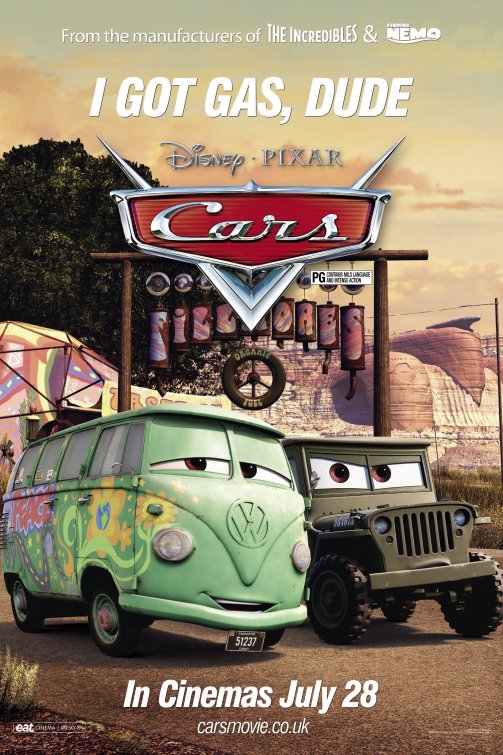 1000 piece jigsaw puzzle for the movie poster: Cars (2006) ver8
